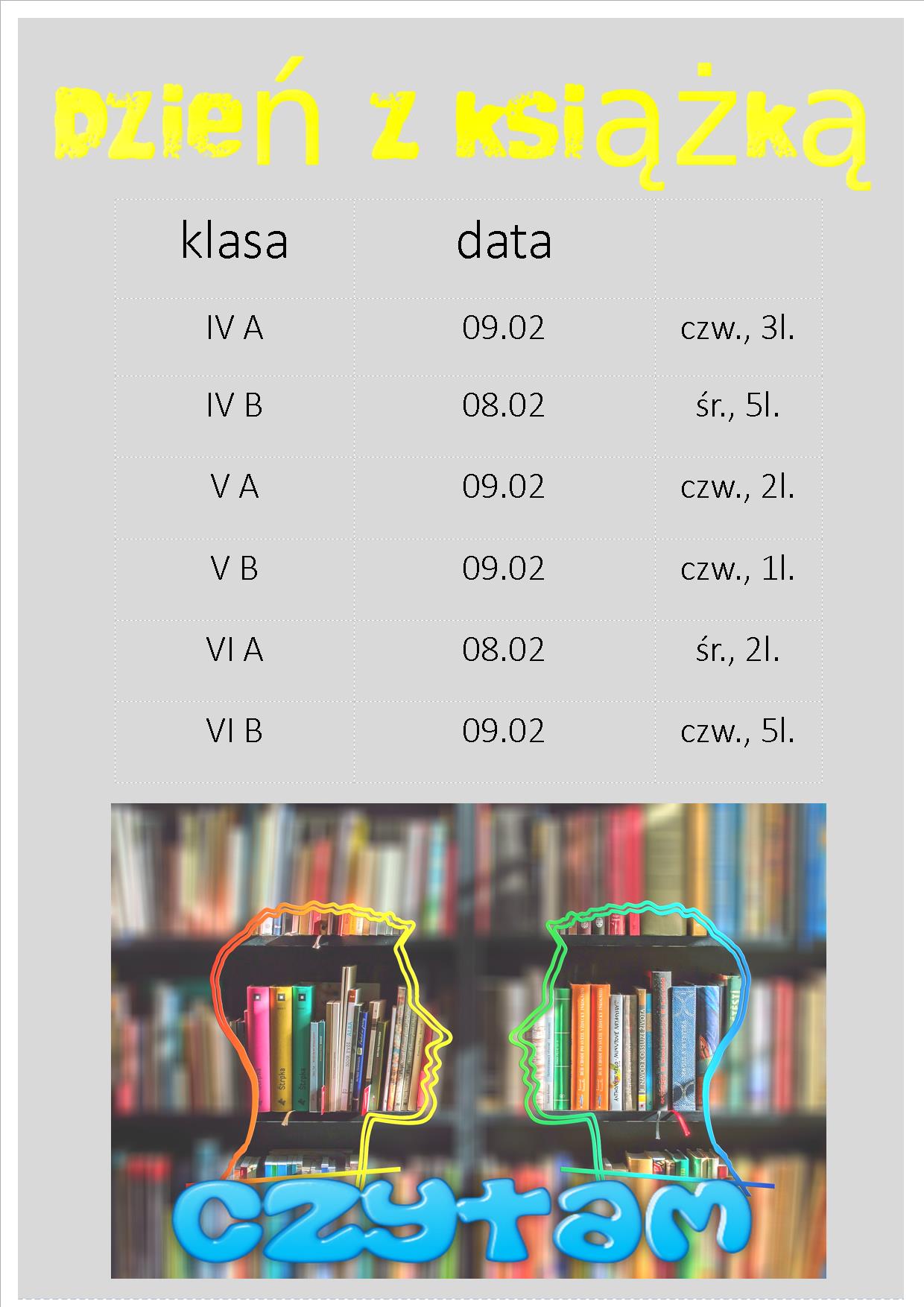 terminarz dzien z ksiazka