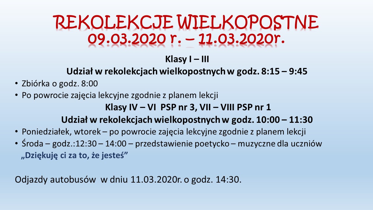plakat rekolekcje
