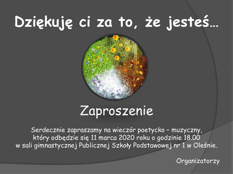 zaproszenie na wieczor poezji