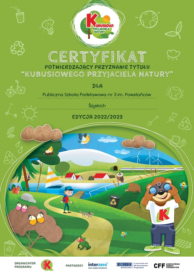 certyfikat Kubusiowi